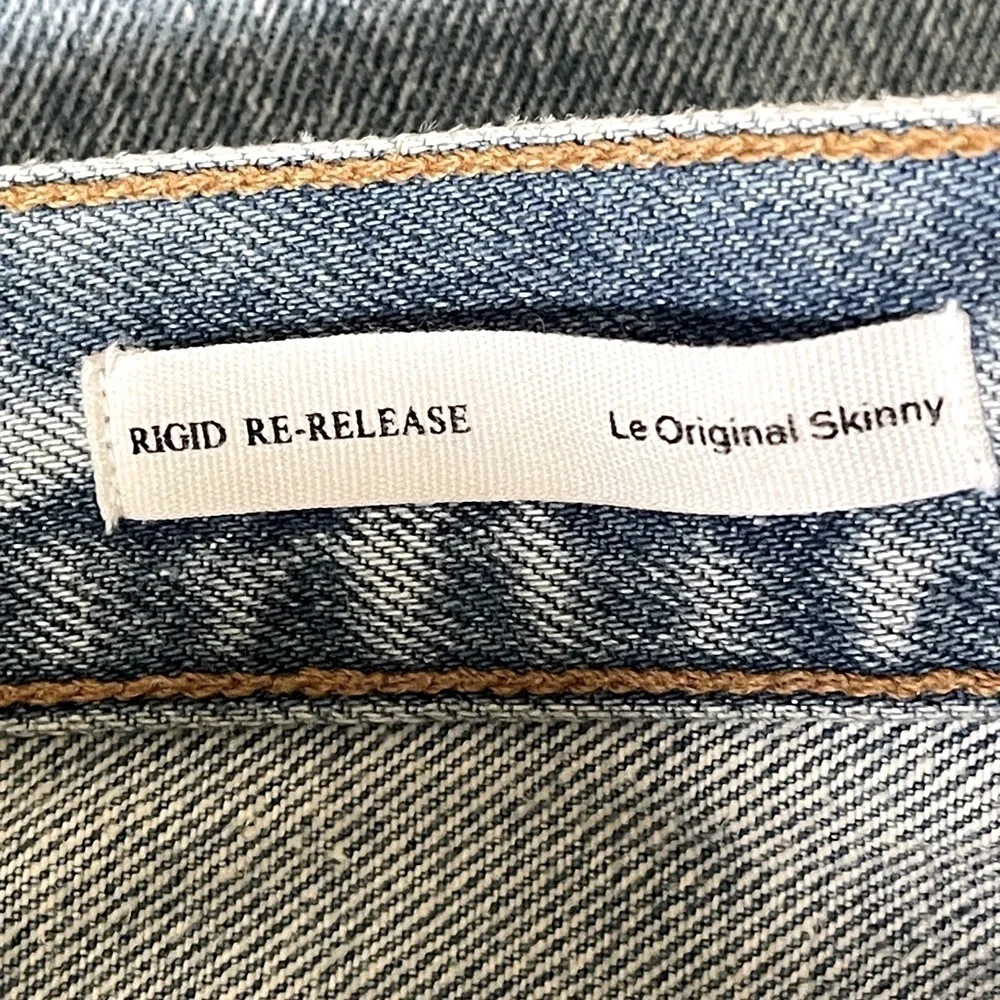 FRAME Le Original Rigid Skinny Jeans | High Rise Distressed Light Wash | Size 24